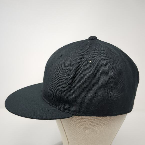 Lids Fitted Baseball Cap Black 7 1/4 Outdoor Vented Holes 6 Panel Blank - Picture 3 of 9
